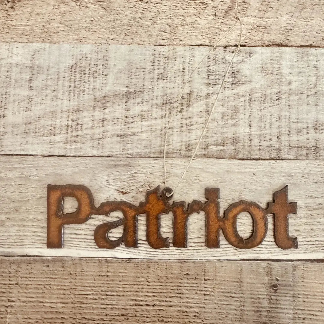 Patriot Ornament Charlie Kirk Rustic Metal Christmas