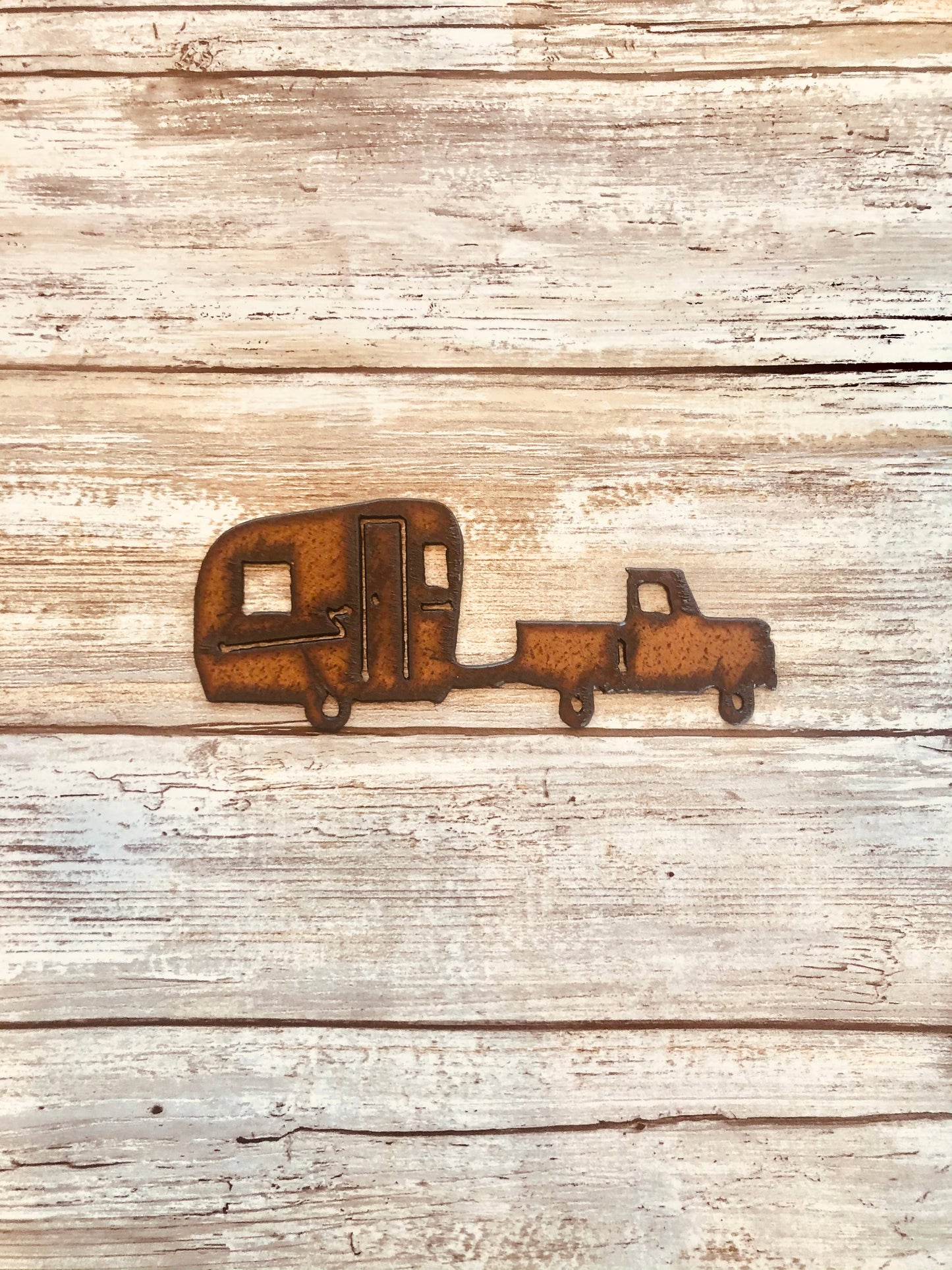 Truck with Camper Trailer Koa Magnet