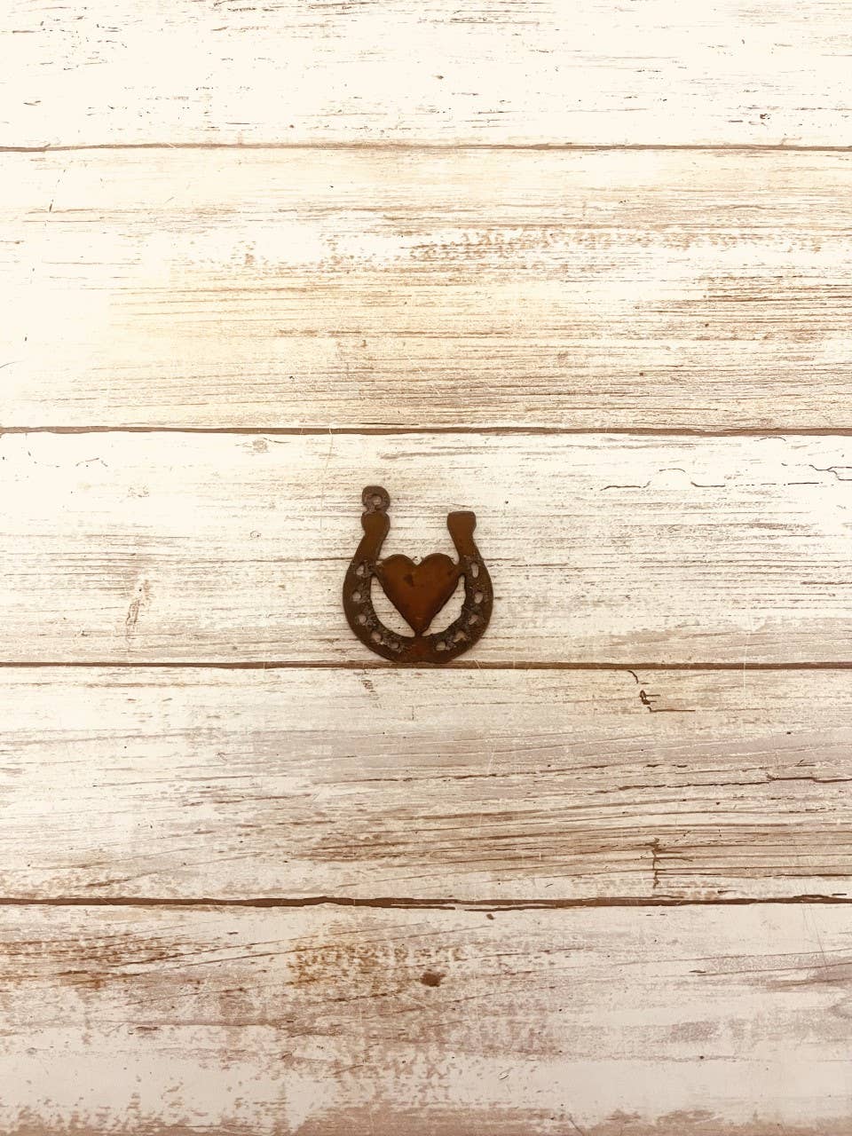 Horseshoe With Heart Western Charm Pendant