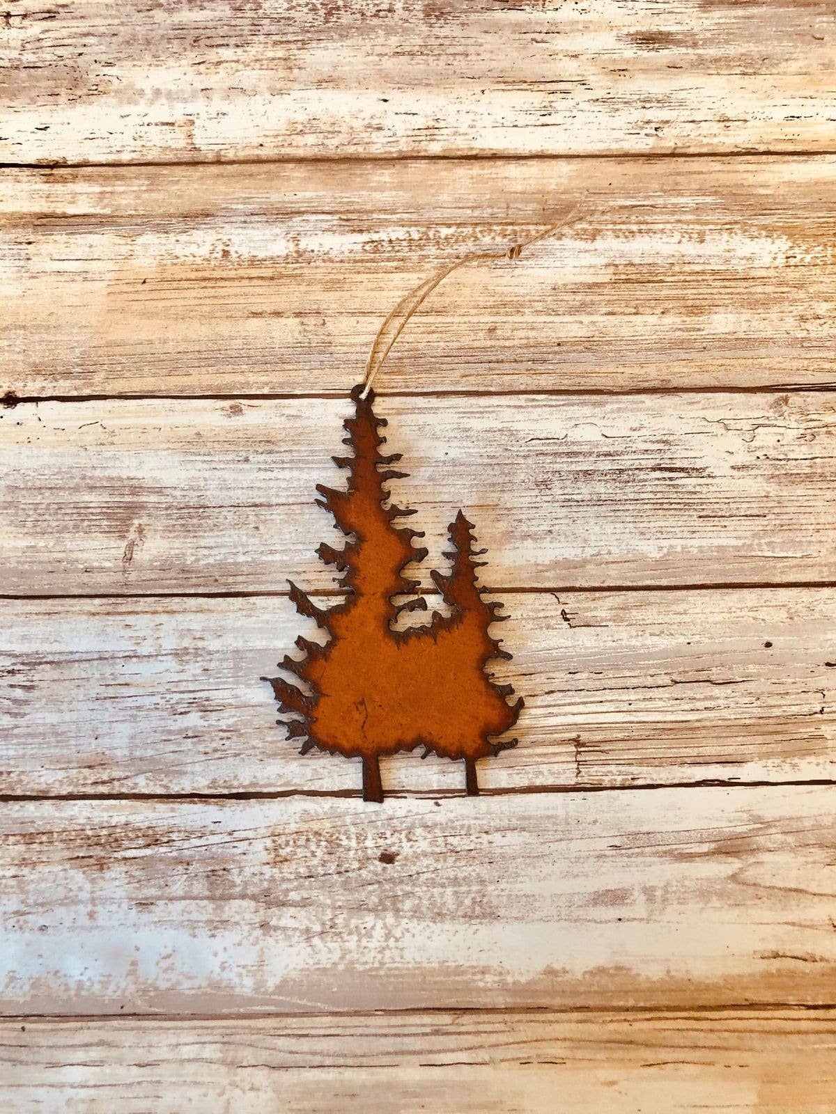 Double Pine Tree Lodge Ornament