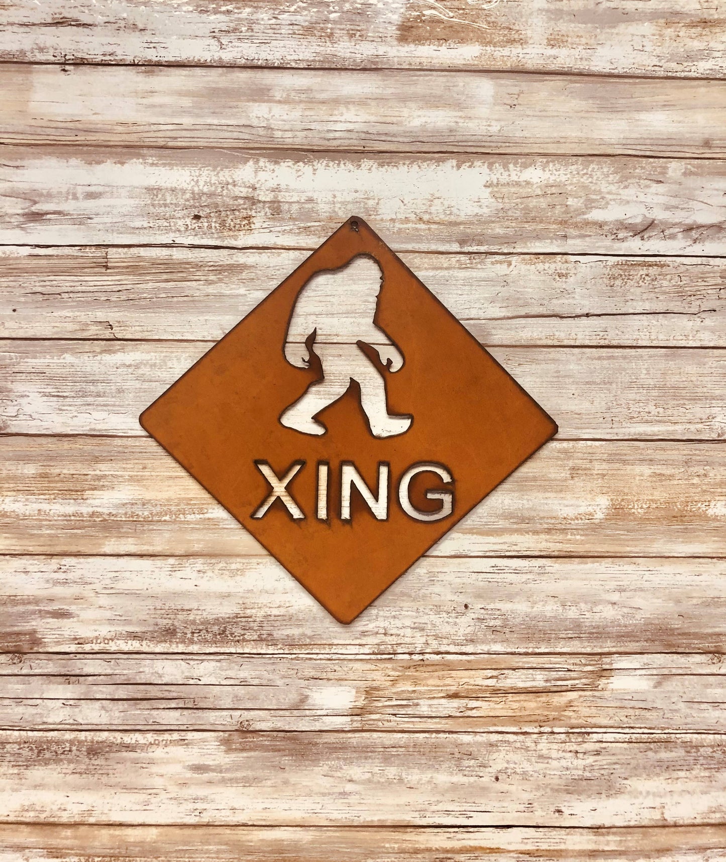 Bigfoot Yeti Sasquatch XING SIGN Crossing Sign