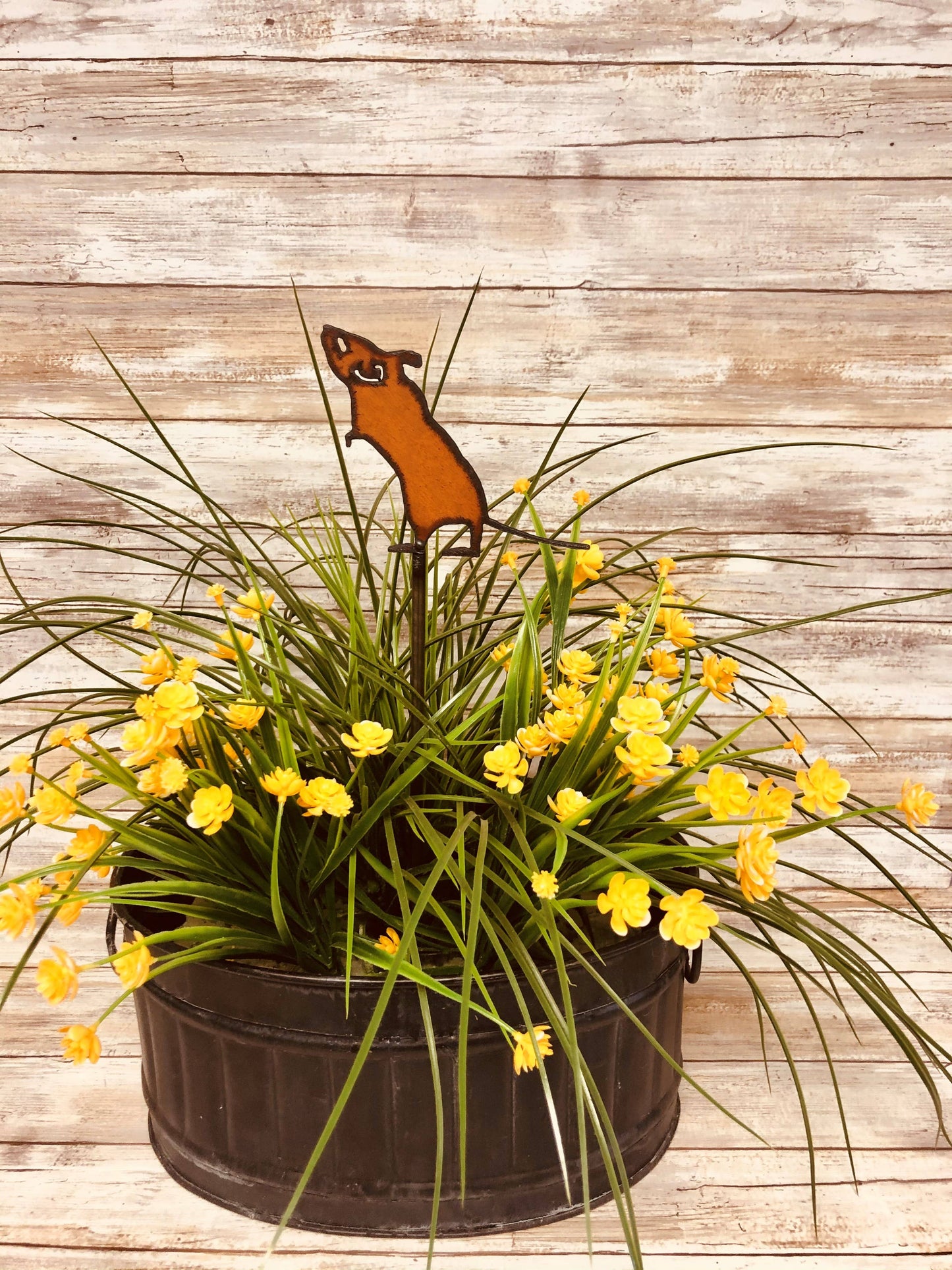 Mouse Garden Plant Stake