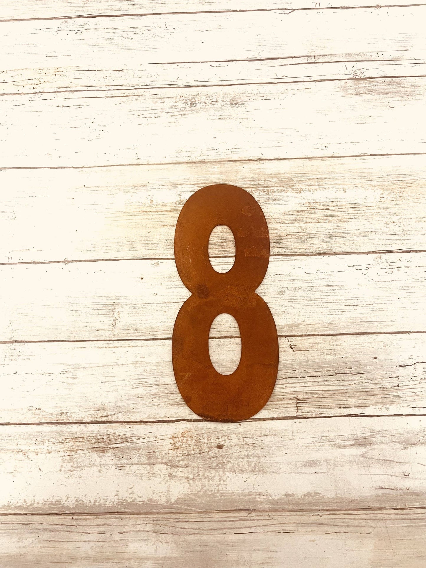 Metal House Number 8 Metal Rustic 8 Inch Garden Outdoor DIY