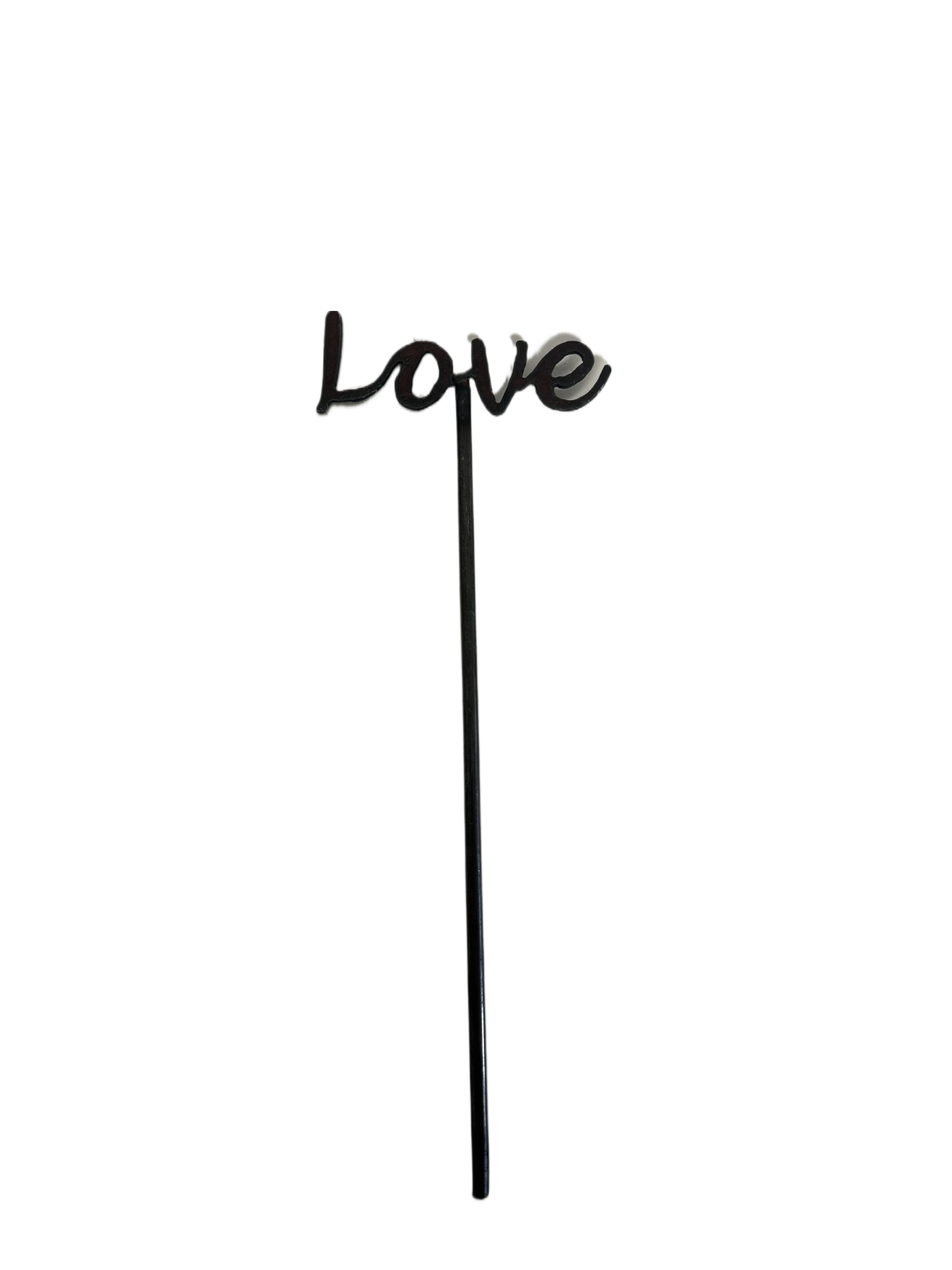 Love Cursive Word Inspirational Garden Plant Stake