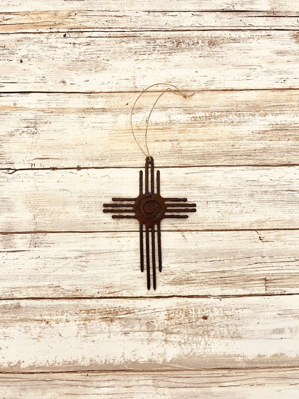 Zia Cross with Swirl New Mexico Desert Southwest Ornament