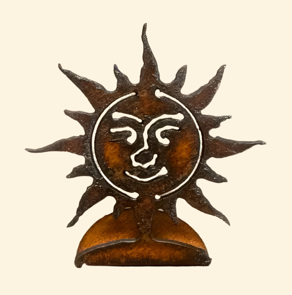 Sun Face Southwestern Desert Standing Doodad