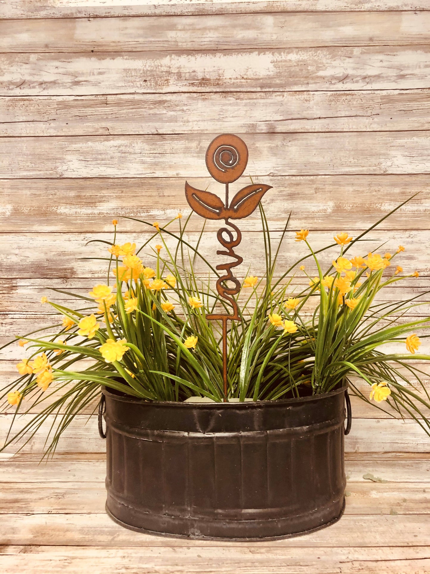 Love With Flower Inspirational Garden Stake