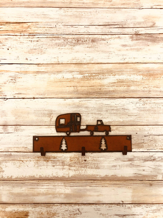 Truck and Camper Trailer Triple Key Hook