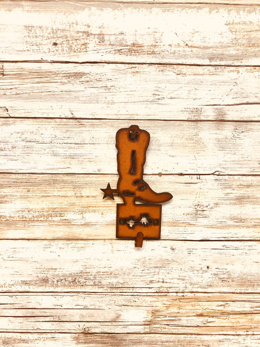 Boot Western Rodeo Rustic Single Key Hook