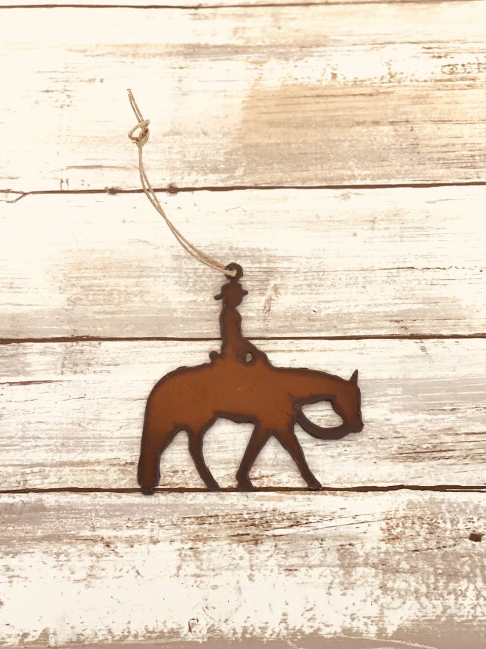 Pleasure Horse Ornament Rustic Metal Western Gift