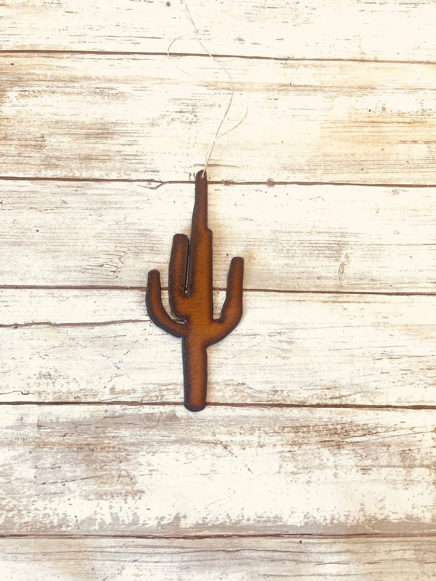 Desert Saguaro Rustic Metal Ornament Arizona