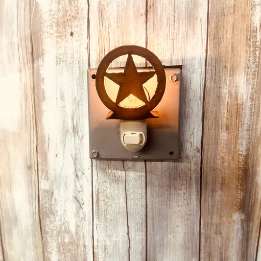 Texas Star Image Rustic Night Light
