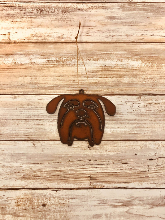 Bulldog Face Ornament