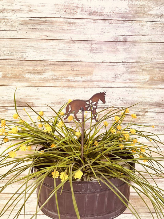 Trotting Horse Garden Friend Western Plant Stake