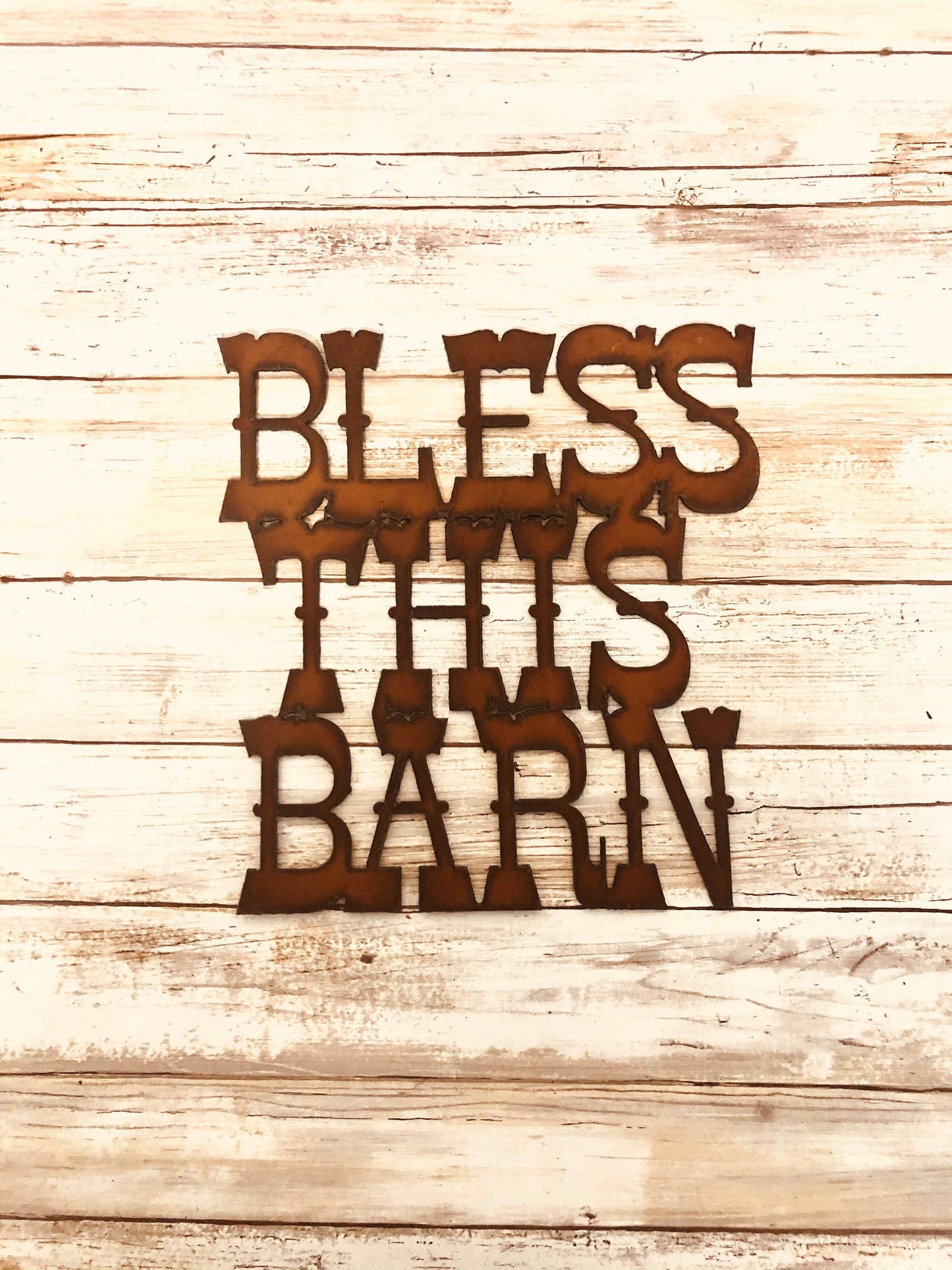 Bless this Barn Rustic Western Farm Sign