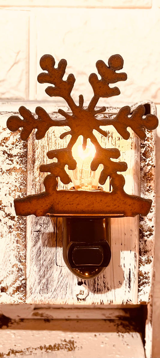 Snowflake Image Lodge Night Light