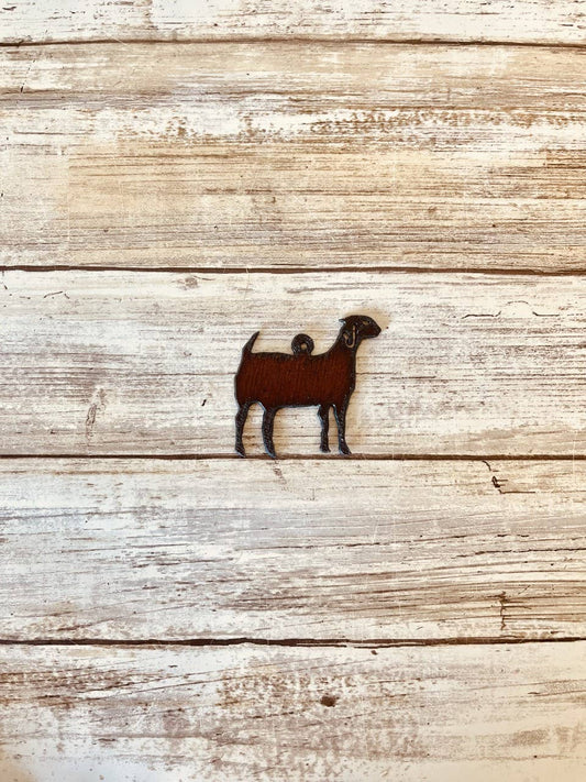 Goat Charm rustic Metal pendant Farm DIY Made In The USA