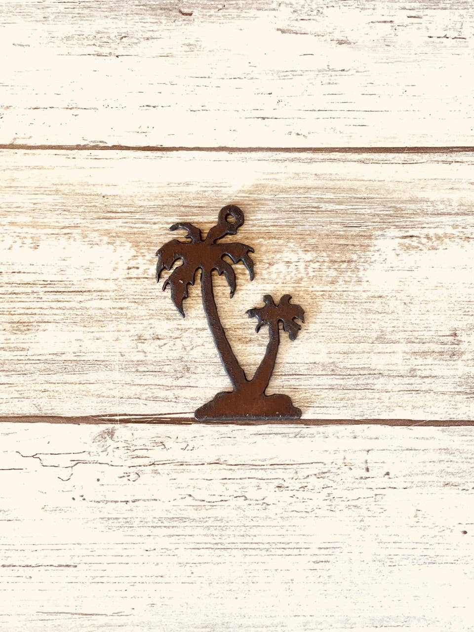 Double Palm Tree Charm Sea Life Nautical Pendant