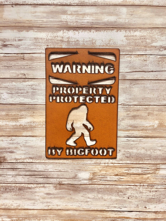 Bigfoot Yeti Sasquatch Sign Warning Sign Protection Sign