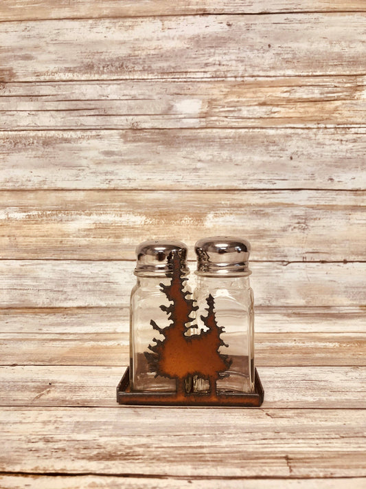 Double Pine Tree Lodge Salt N Pepper Shaker