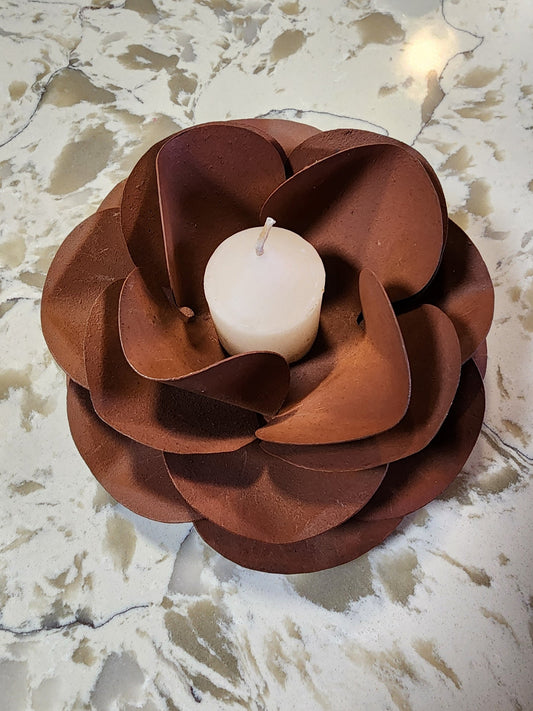 Rustic Rose 3D 6" Candle Holder