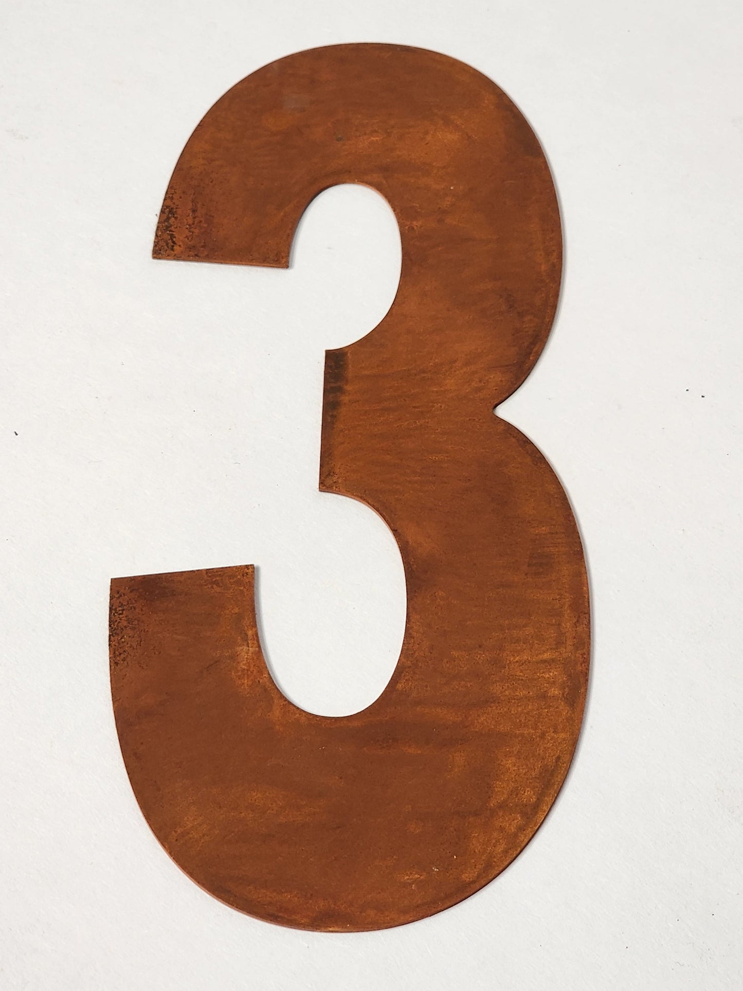 Metal House Number 3 Metal Rustic 8 Inch Garden Outdoor DIY