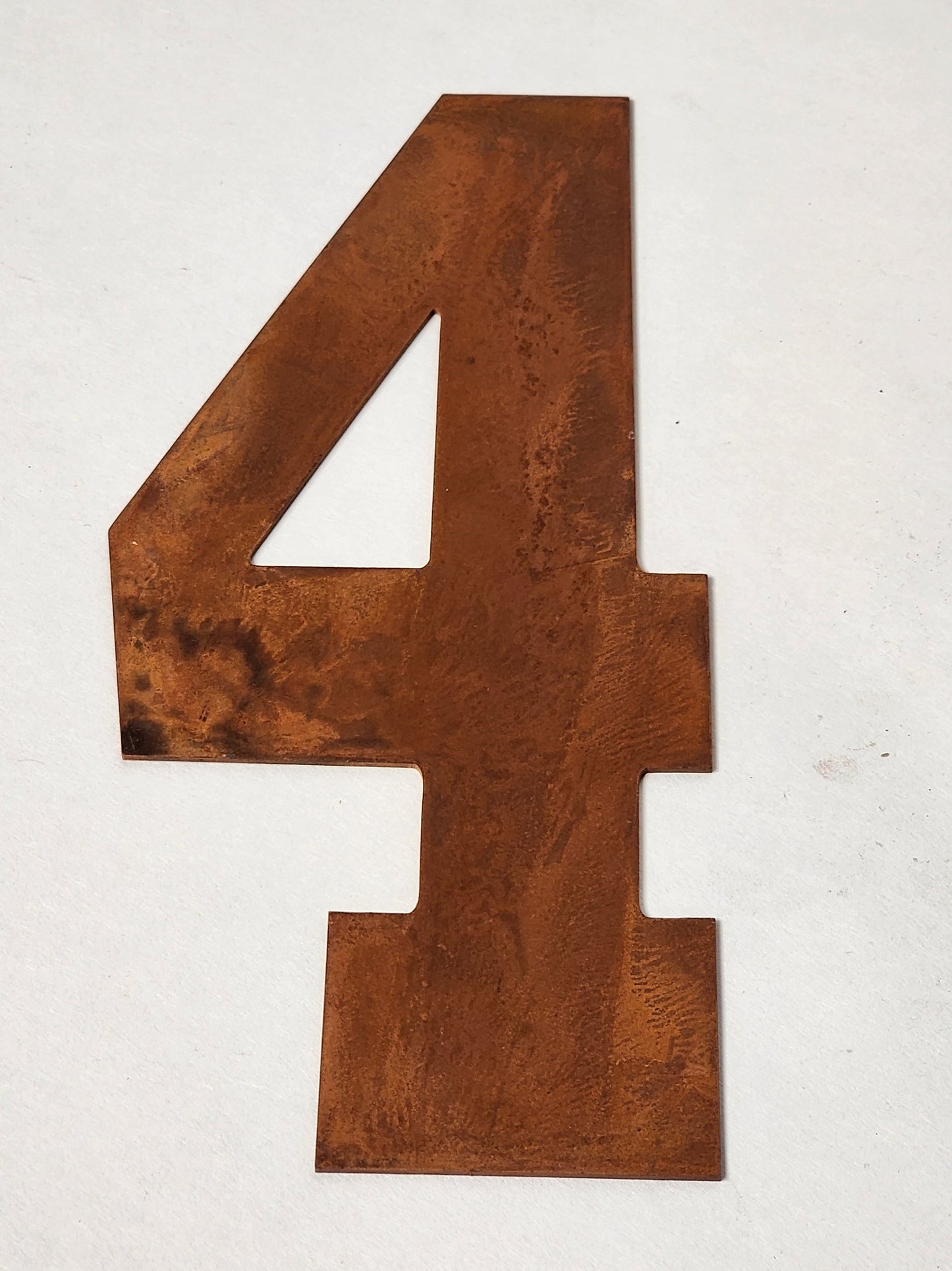 Metal House Number 4 Metal Rustic 8 Inch Garden Outdoor DIY