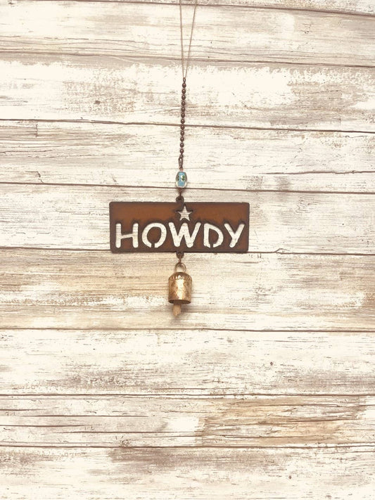 Howdy Bell Western Rustic Metal Garden Chime