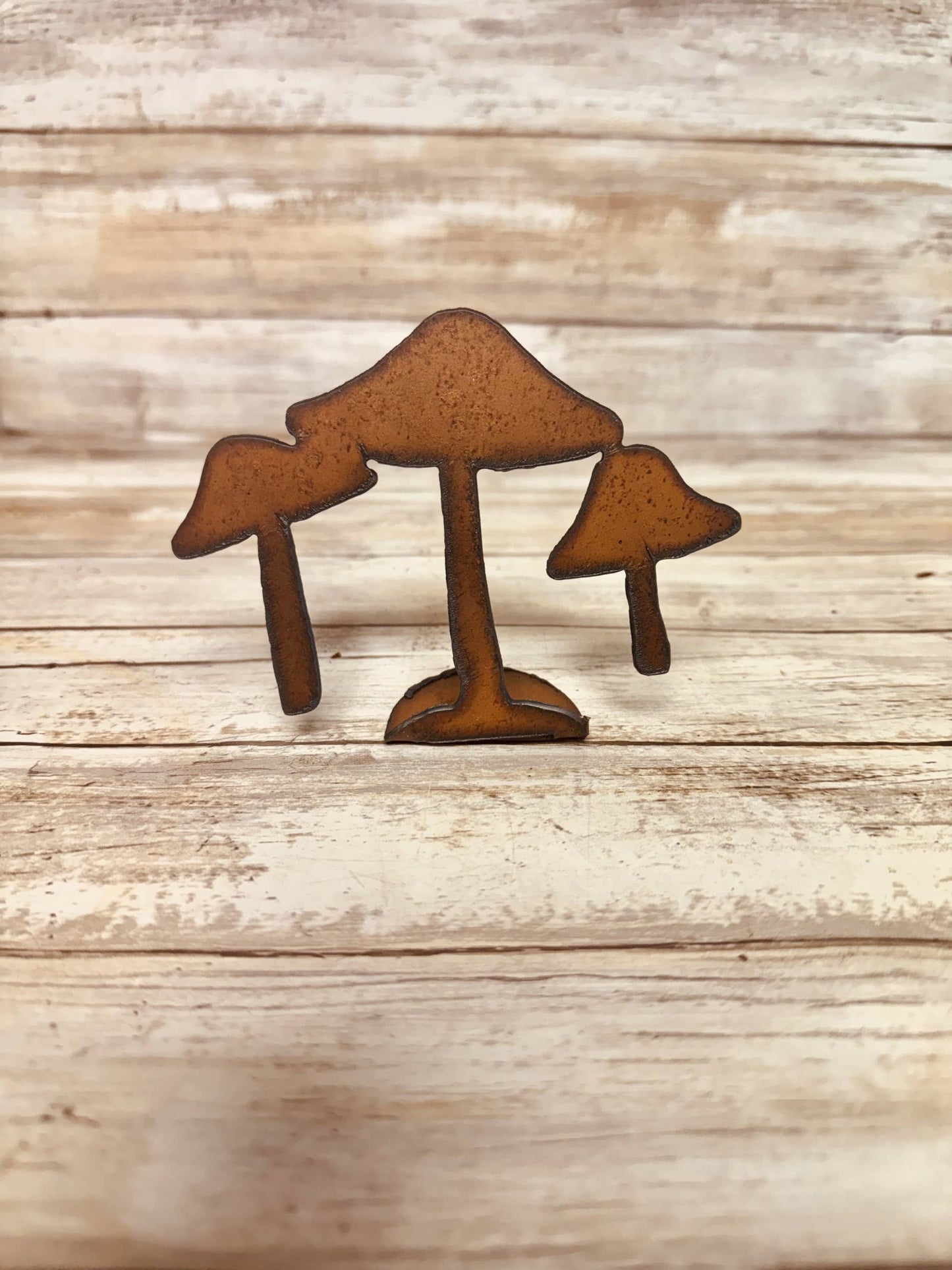 Triple Mushroom Doodad Garden Tabletop Decor