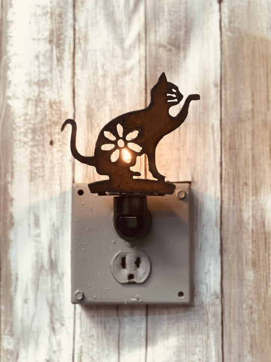 Cat GARDEN FRIEND Night light Image Kitty Pet Gift