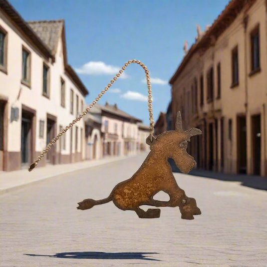 Sitting Donkey Rustic Metal Fan pull Made in The USA