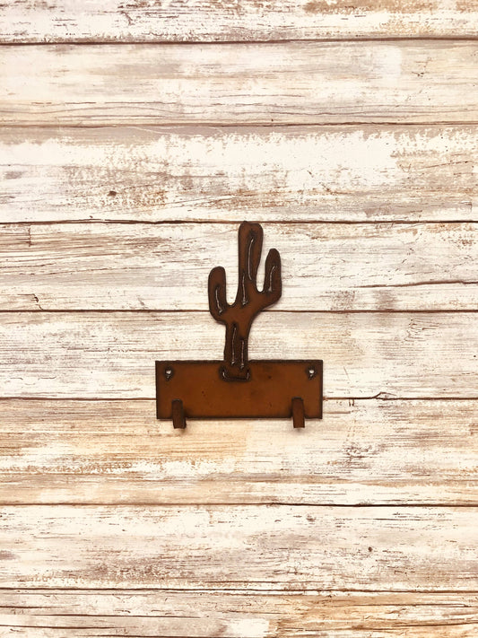 Saguaro Cactus Southwestern  Double Key Hook