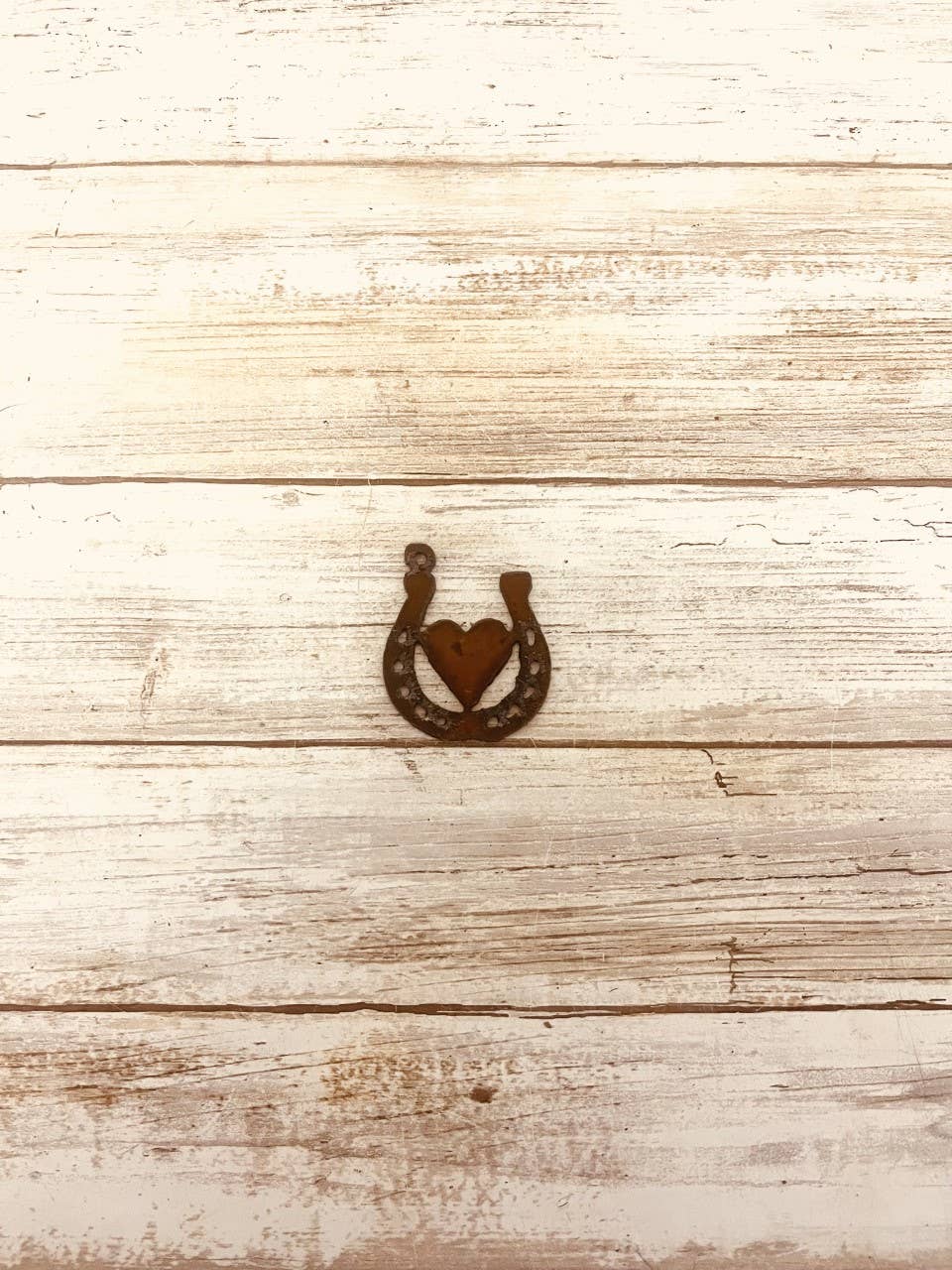 Horseshoe With Heart Western Charm Pendant