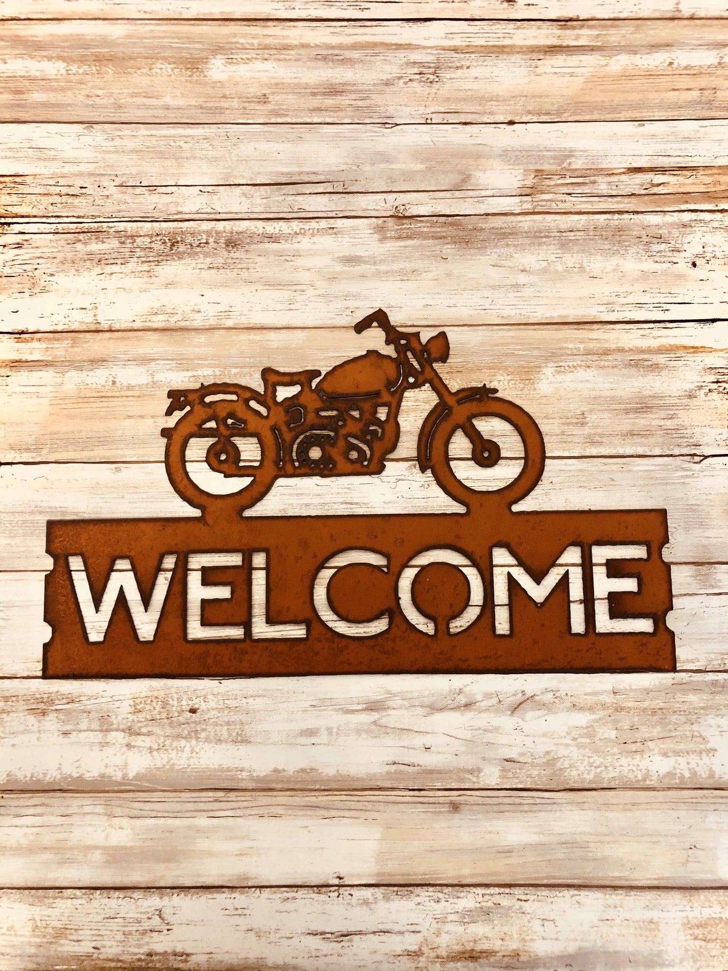 Vintage Motorcycle Sturgis Horizontal Welcome Sign