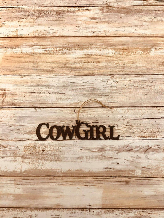 Cowgirl Word  Ornament