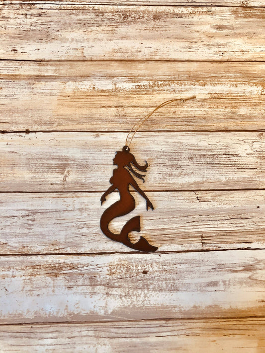 Mermaid  Nautical With Heart In Tail Ornament