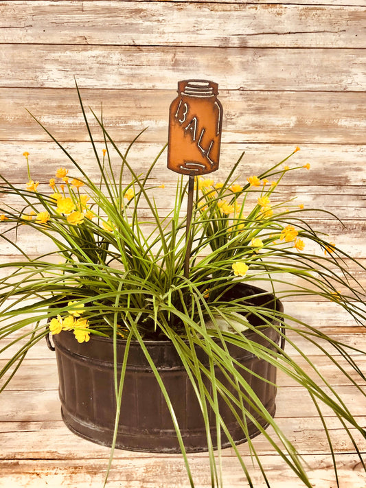 Mason Jar Ball Southern Garden Plant Stake