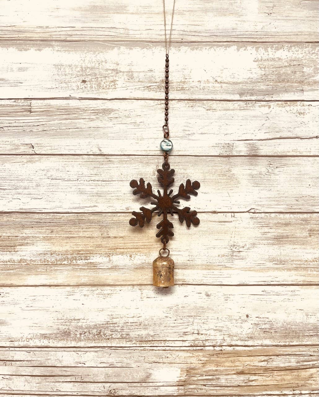 Snowflake Single Bell Rustic Garden Lodge Chime