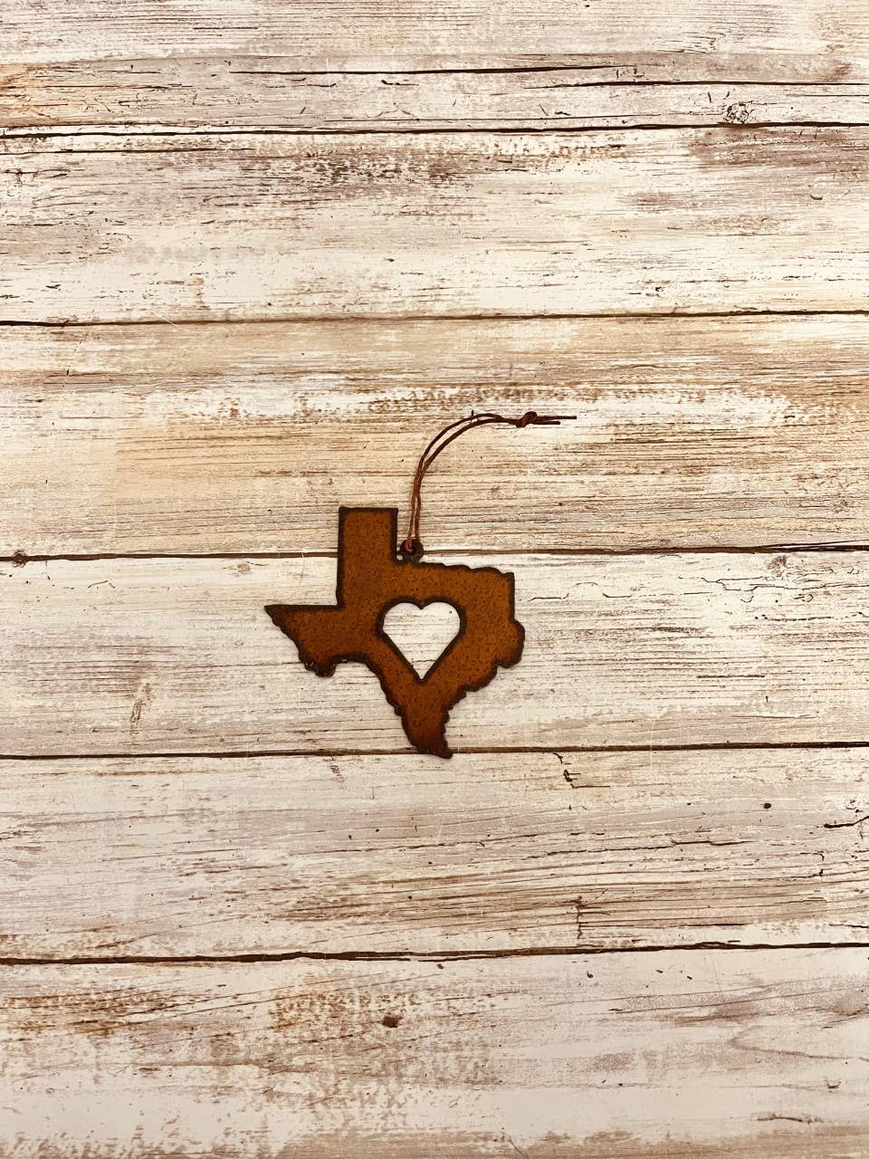 State of Texas with Heart Ornament