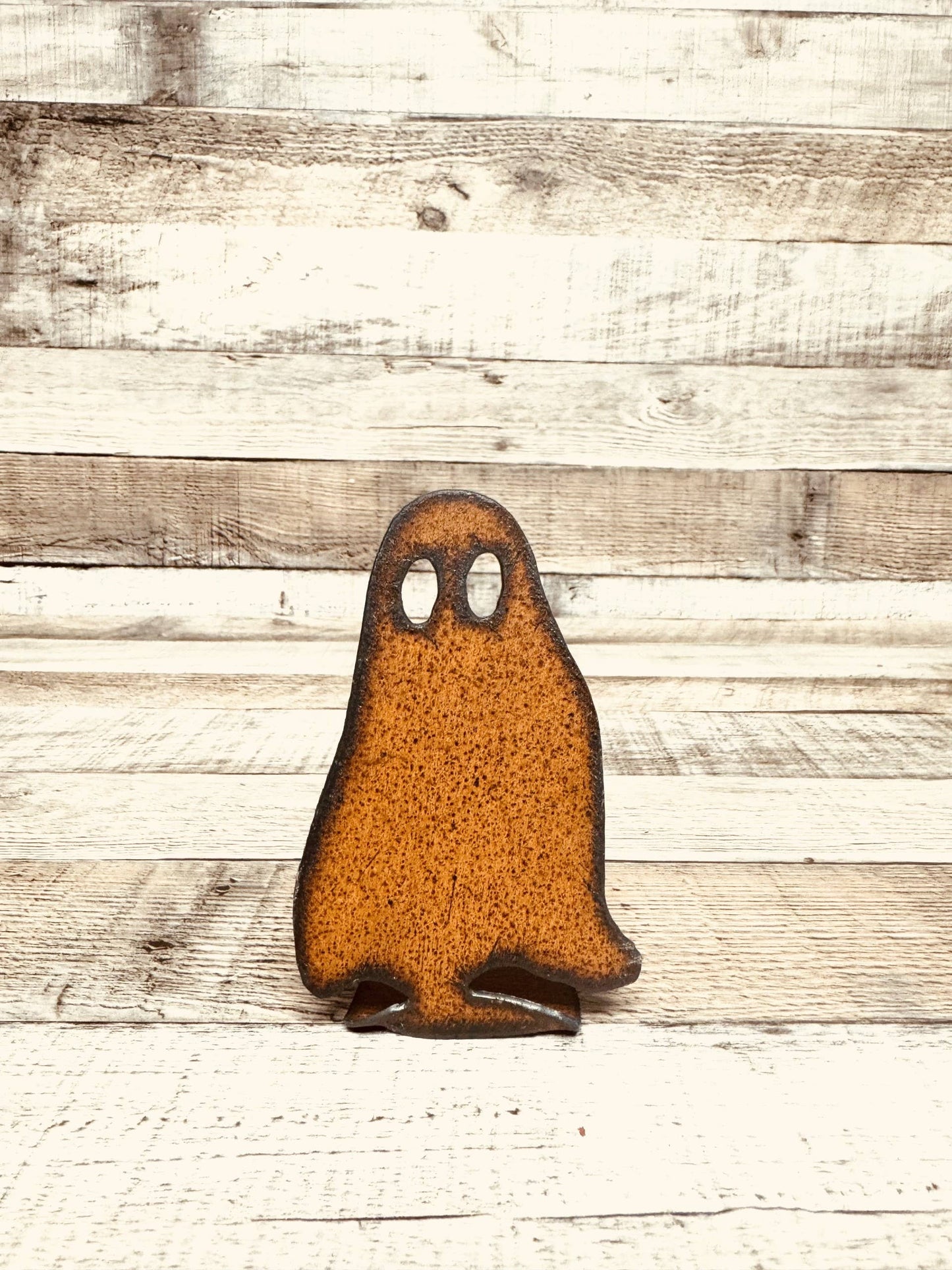 Ghost DOODAD Rustic metal Halloween Standing Figurine