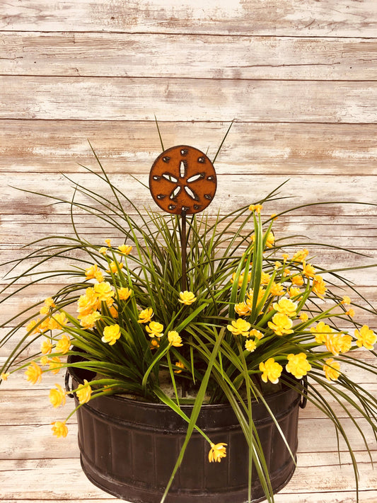 Sand Dollar Nautical Garden Plant Stake