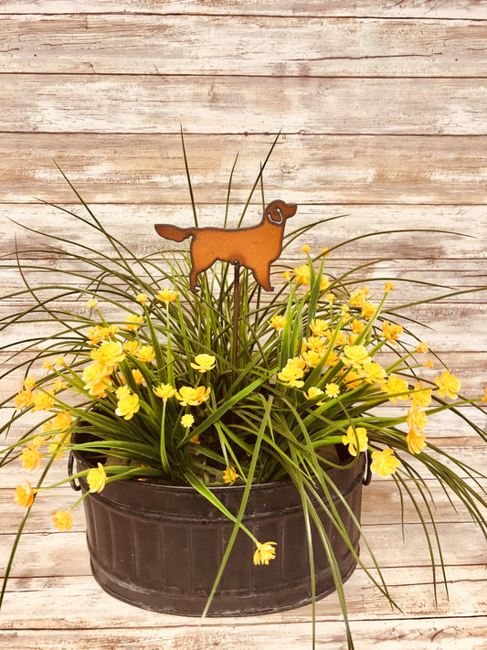 Golden Retriever Dog Garden Plant Stake