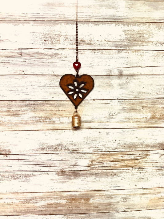 Heart Garden Friend Valentines Day Single Garden Bell Chime