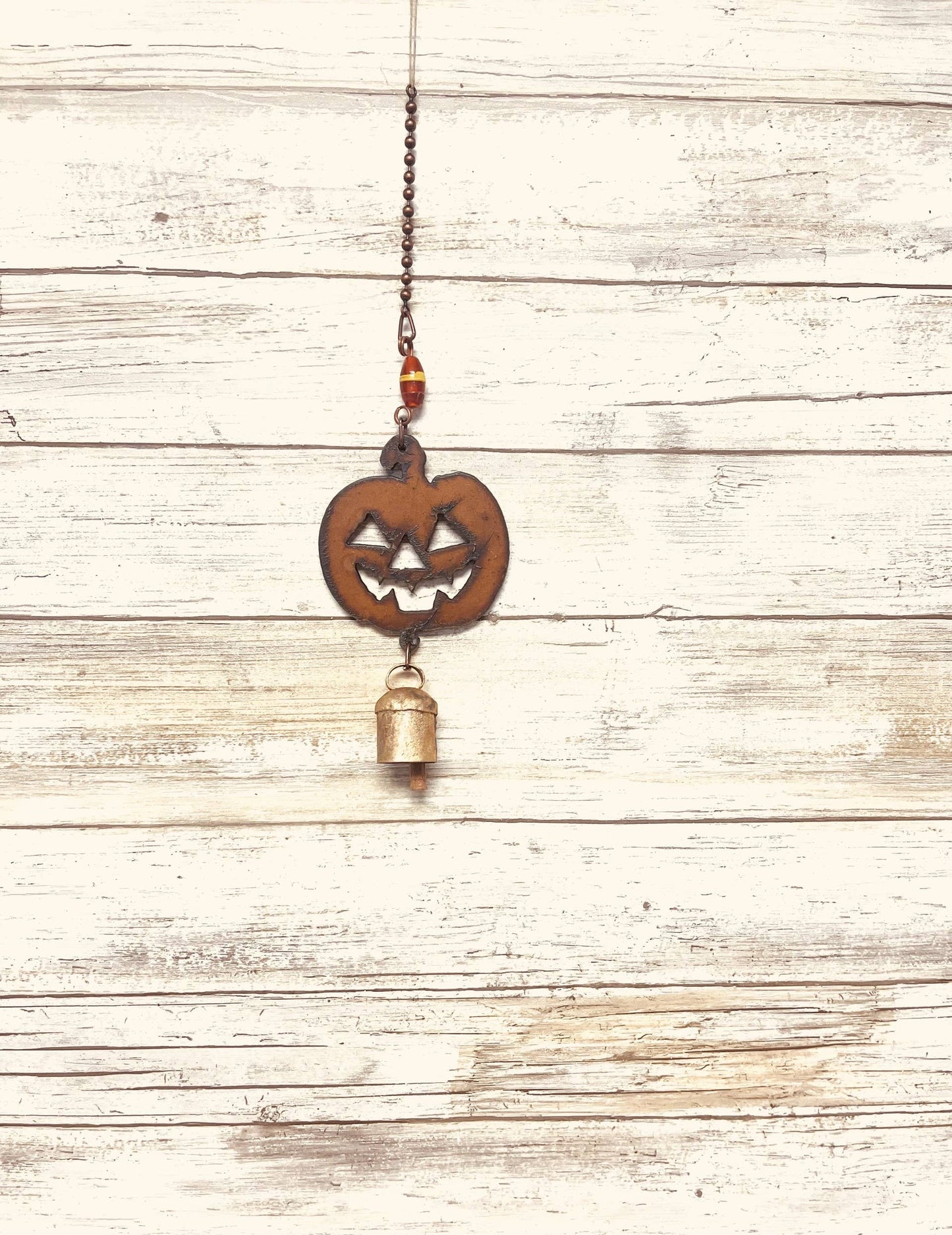 Jack O Lantern Rustic Halloween Bell Garden Chime