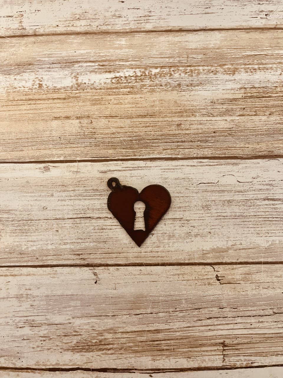 Heart with Keyhole Valentine Charm Pendant