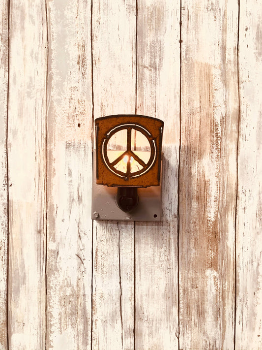 Peace Symbol Classic Rustic Nightlight