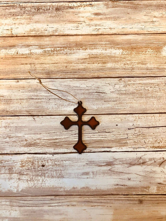 Thin Cross with Rounded Ends Ornament