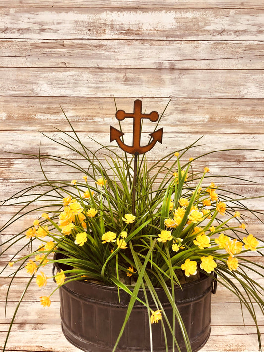 Anchor Garden Nautical Plant Stake