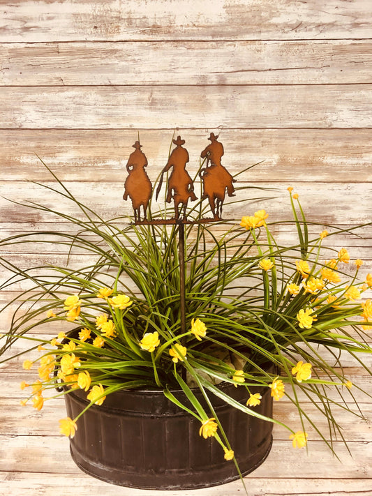 Outlaw Cowboys Western Garden Plant Stake