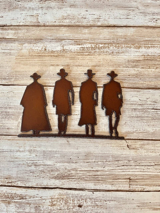 Tombstone Cowboy Lawmen Rustic Recycled Metal  Magnet